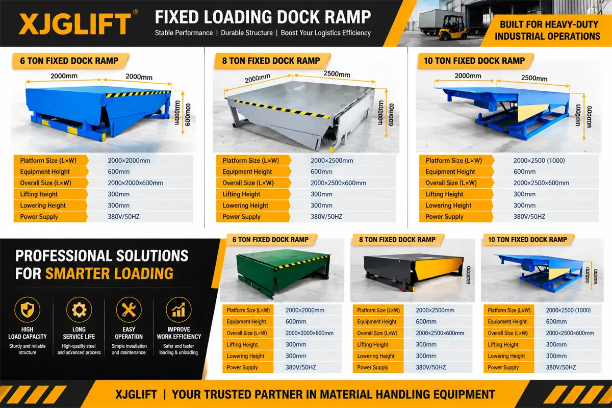 Fixed hydraulic dock leveler